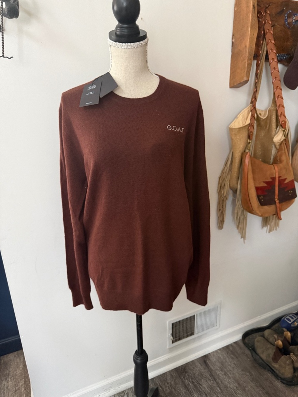 NAADAM Chocolate Brown GOAT Cashmere Sweater L